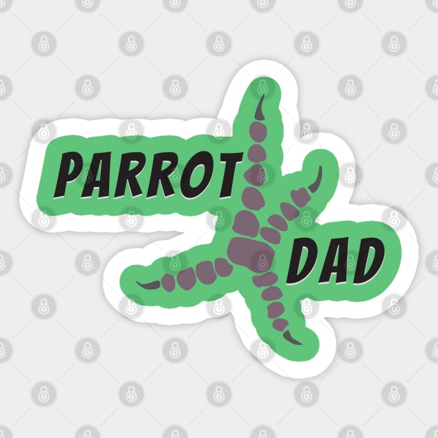 Parrot dad Sticker by Bwiselizzy